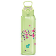 Ars Una: 3D Beach Flowers, bidon verde cu flori, fără BPA, 700 ml