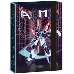 Ars Una: A.R.M.S. cutie pentru caiete A/5, cu imprimeu de roboți și elastic