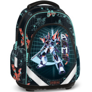 Ars Una: A.R.M.S. ghiozdan școlar anatomic, rucsac cu imprimeu cu roboți 33×43×22 cm