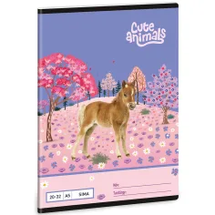 Ars Una: Animale drăgălașe - Cal, caiet fără linii A/5 20-32