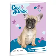 Ars Una: Animale drăguțe - Caiet cu foi simple A/5 cu Bulldog Francez
