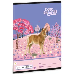 Ars Una: Animale drăguțe - Cal, caiet liniat pentru clasa a II-a, A5, 16-32