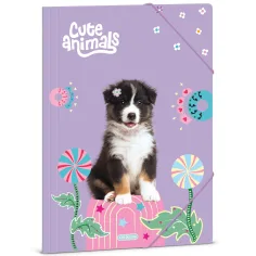 Ars Una: Animale drăguțe - dosar cu elastic „Aussie” cu câini, format A4