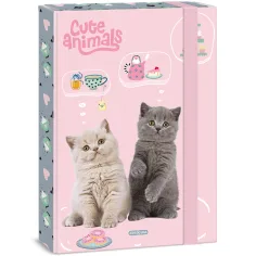 Ars Una: Animale drăguțe - petrecere de ceai, cutie pentru caiete A4 cu pisici