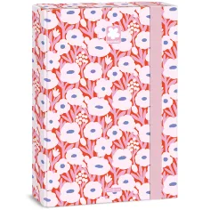 Ars Una: Bloomie cutie pentru caiete A4 cu elastic, model floral