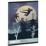 Ars Una: Caiet cu model „Ninjas in the dark”, format A/5, 27-32 cecuri