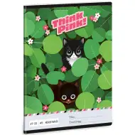 Ars Una: Caiet cu pisici Think Pink, format A5, 27-32, cu pătrățele