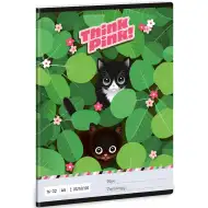 Ars Una: Caiet liniat A/5 pentru clasa a II-a, cu pisicuță Think Pink, 16-32