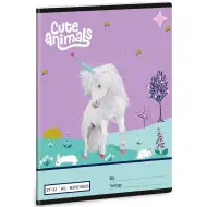 Ars Una: Caiet pătrățel A/5 27-32 cu model unicorni Cute Animals