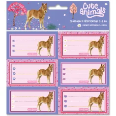 Ars Una: Cute Animals — etichete pentru caiete cu cai, ambalate, 3x6 buc.