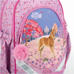 Ars Una: Cute Animals - Cal, ghiozdan școlar anatomic 33 x 42 x 21 cm imaginea 4