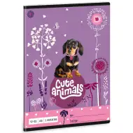 Ars Una: Cute Animals - Puppy cu teckel, caiet dictando pentru clasa a 3-a, format A/5