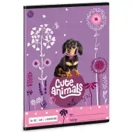 Ars Una: Cute Animals - Puppy cu teckel caiet liniat pentru clasa 1 A/5