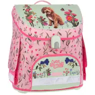 Ars Una: Cute Animals Doggie rucsac școlar compact ergonomic cu închidere magnetică, 33x41x24cm