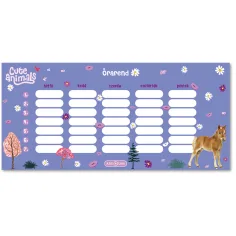 Ars Una: Cute animals - Horse orar pe o singură pagină, față-verso
