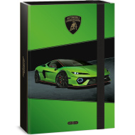 Ars Una: Cutie pentru caiete A/4, verde, cu imprimeu Lamborghini