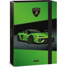 Ars Una: Cutie pentru caiete A/4, verde, cu imprimeu Lamborghini