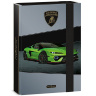 Ars Una: Cutie pentru caiete A/5 Lamborghini verde cu elastic