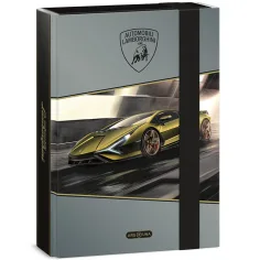 Ars Una: Cutie pentru caiete A/5 cu imprimeu Lamborghini galben