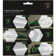 Ars Una: Etichete pentru caiete, ambalate, cu imprimeu Lamborghini verde, 3x6 buc.