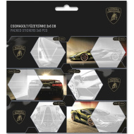 Ars Una: Etichete pentru caiete cu model Lamborghini galben, pachet 3x6 buc.