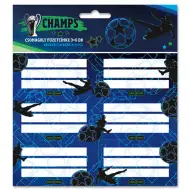 Ars Una: Etichete pentru caiete cu tematică fotbalistică Champs, set de 3x6 bucăți