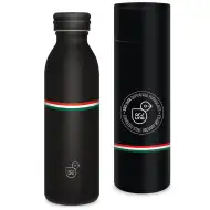 Ars Una: Flag Black Sticlă metalică cu perete dublu cu steagul maghiar în cutie decorativă 600ml
