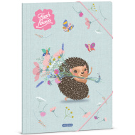 Ars Una: Flori proaspete, dosar cu elastic cu imprimeu de arici, format A4