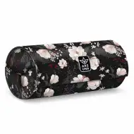 Ars Una: Flowery Black penar rulabil cu flori 20x9x9cm