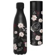 Ars Una: Flowery Black sticlă metalică cu pereți dubli în cutie decorativă 500ml