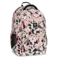 Ars Una: Flowery Pink ghiozdan ergonomic cu flori, rucsac 33x45x24cm