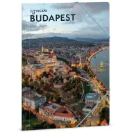 Ars Una: Mapă cu elastic A/4 Cityscape of Budapest