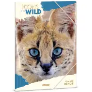 Ars Una: Mapă cu elastic A/4 cu model de serval Icons of the wild