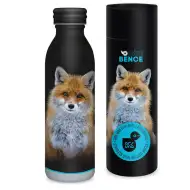 Ars Una: Máté Bence - Sticlă metalică cu pereți dubli cu motiv de vulpe în cutie decorativă 600ml
