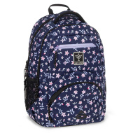 Ars Una: Navy Bloom geantă școlară ergonomică, rucsac 27 L