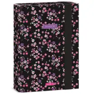 Ars Una: Pearl Blossom Black mapă cu elastic A/5