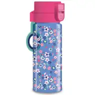 Ars Una: Pearl Blossom Blue sticlă de apă fără BPA cu flori, 475ml
