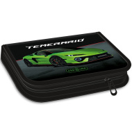 Ars Una: Penar pliabil umplut cu imprimeu Lamborghini verde 12,8x19,3x3,6cm