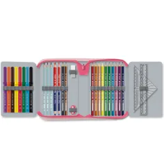 Ars Una: Penar tip portofel cu pisică Think Pink, echipat, 12,8x19,3x3,6 cm imaginea 2