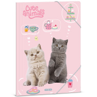 Ars Una: Petrecere de ceai cu animale drăguțe, dosar cu elastic cu pisici, format A4