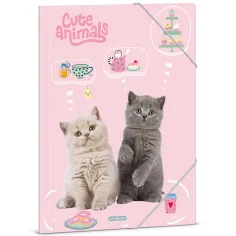 Ars Una: Petrecere de ceai cu animale drăguțe, dosar cu elastic cu pisici, format A4
