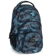 Ars Una: Rucsac școlar Hyde cu model camuflaj albastru AU-2, 32x46x22cm