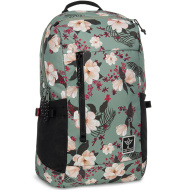 Ars Una: Rucsac școlar verde cu flori AU-17 32x47x18cm