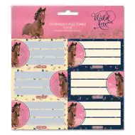 Ars Una: Sălbatic și Liber Set de etichete pentru caiete cu model de cal, ambalat, 3x6 bucți.