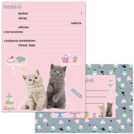 Ars Una: Set de 10 invitații „Cute Animals Tea Party” cu pisici, cu plic