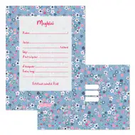 Ars Una: Set de invitații Pearl Blossom Blue, 10 bucăți, cu plicuri.