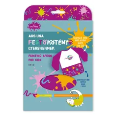 Ars Una: Șorț de pictură impermeabil cu mâneci lungi - Pink Splash imaginea 3