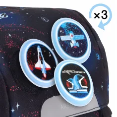 Ars Una: Rucsac şcolar Space explorer easy-pack, 27x38x18cm imaginea 6