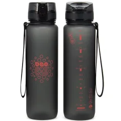 Ars Una: Sticlă motivațională Dark Gray fără BPA 1000ml imaginea 2
