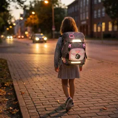 Ars Una: Think Pink easy-pack rucsac școlar, rucsac 27x38x18cm imaginea 9